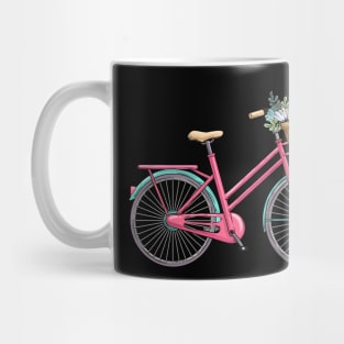 Womens bicycle with flowers Mug